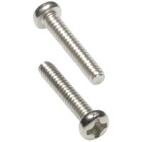 Platte kopschroef 9255 voor paneelmontagekabel UNC 4-40, verchroomd - thumbnail