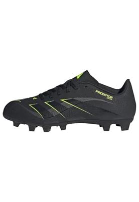 adidas Predator Club Gras / Kunstgras Voetbalschoenen (MG) Zwart Donkergrijs Neongeel - thumbnail