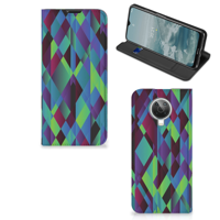 Nokia G10 | G20 Stand Case Abstract Green Blue - thumbnail