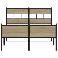 Bedframe zonder matras hout sonoma eikenkleurig 120x190 cm - thumbnail
