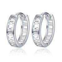 LGT JWLS Oorringen mannen - Roman Nvmeral silver - thumbnail