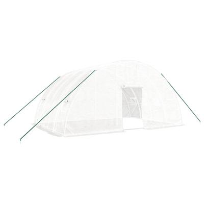 Kas met stalen frame wit 24 m² 6x4x2,85 m