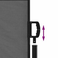 Windscherm uittrekbaar 140x500 cm antracietkleurig - thumbnail