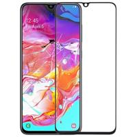 High-Tech Place voor Galaxy A70 frontscherm buitenste glazen lens (zwart) - thumbnail