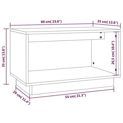 Tv-meubel 60x35x35 cm massief grenenhout grijs Tv-meubel 60x35x35 cm massief grenenhout grijs