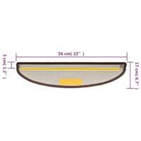 VidaXL Trapmatten 15 st 56x17x3 cm koffiebruin halfrond - thumbnail