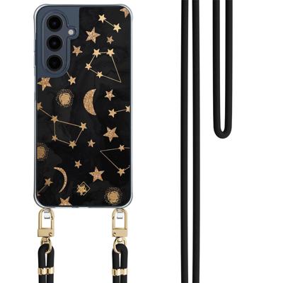 Samsung Galaxy A16 hoesje met zwart koord - Counting the stars Samsung Galaxy A16 hoesje met zwart koord - Counting the stars