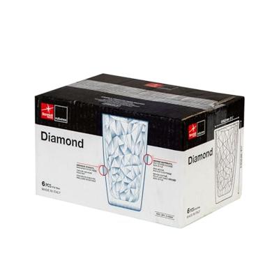 Bormioli Rocco Longdrinkglazen Diamond - Blauw - 470 ml - 6 stuks Bormioli Rocco Longdrinkglazen Diamond - Blauw - 470 ml - 6 stuks