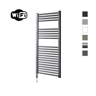 Elektrische Radiator Sanicare HWV Met Wifi 111,8x45 cm Gunmetal 596W Met Thermostaat Chroom Linksonder Sanicare Elektrische Radiator Sanicare HWV Met Wifi 111,8x45 cm Gunmetal 596W Met Thermostaat Chroom Linksonder Sanicare