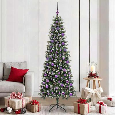 Kunstkerstboom met 300 LED Groen 210 cm PVC en Plastic en Staal