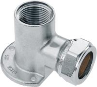 Bonfix knelkoppeling - Muurplaat - binnendraad - 1/2 x 15mm - Vertint Messing - thumbnail