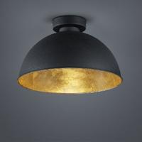 Trio Industrie PlafondlampJimmy 31cm zwart met antiek goud - R60121002 - thumbnail