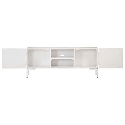 VidaXL Tv-meubel 115x30x46 cm massief mangohout wit