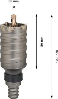 Bosch Accessories Bosch Power Tools 2608580520 Holle boorkroon 2-delig 55 mm 1 stuk(s) - thumbnail