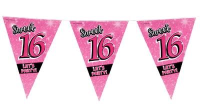 Paperdreams Party vlag - Sweet 16