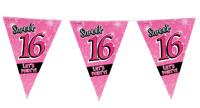 Paperdreams Party vlag - Sweet 16 - thumbnail