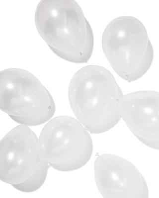 HEMA Ballonnen 23cm metallic wit - 10 stuks