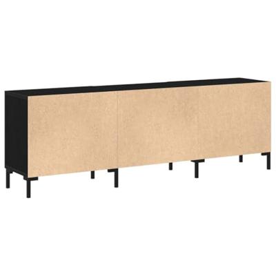 Tv-meubel 150x30x50 cm bewerkt hout zwart eikenkleurig