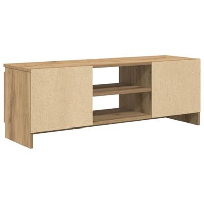 Tv-meubel 102x30x36 cm bewerkt hout artisanaal eikenkleur