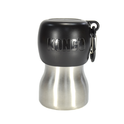 KONG H2O 255 ml rvs waterfles zwart