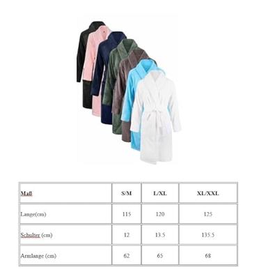 Marineblauwe badjas fleece - unisex-l/xl