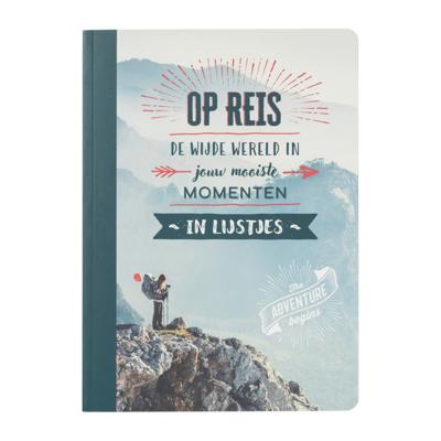 Listogram reisboekje - wit/aqua - 16x22.4x1.5 cm