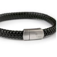 Paul McNeal MB0020SB Lederen Armband Lengte 21cm - thumbnail