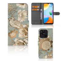 Hoesje voor Xiaomi Redmi 10C Vintage Bird Flowers - thumbnail