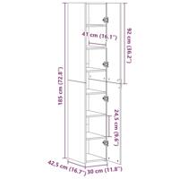 Hoge kast 2 pcs Oudhout 30 x 42,5 x 185 cm - thumbnail