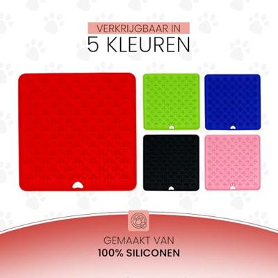 Eat Slow Live Longer Lick Mat Cross Rood