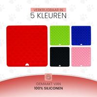 Eat Slow Live Longer Lick Mat Cross Rood - thumbnail