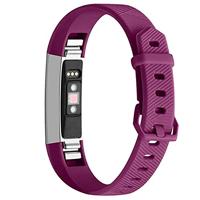 By Qubix - Compatible met Fitbit Alta HR siliconen bandje met gesp Maat: Large - Paars - Compatible fitbit bandje - thumbnail