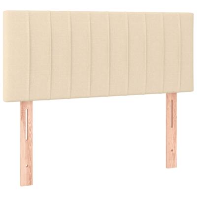 Boxspring met matras stof crèmekleurig 120x200 cm