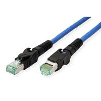 EasyLan VarioBoot patchkabel Cat.6A, S/FTP, blauw, 1 m - thumbnail