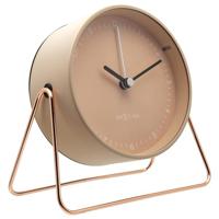 NeXtime NE-5240RZ Wekker Berlin 14x13 cm Champagne/Metaal - thumbnail