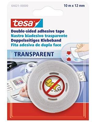 tesa 64621-00000-07 Dubbelzijdige tape Transparant (l x b) 10 m x 12 mm 1 stuk(s) tesa 64621-00000-07 Dubbelzijdige tape Transparant (l x b) 10 m x 12 mm 1 stuk(s)