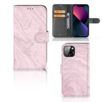 Apple iPhone 13 | Bookcase | Marble Pink - Origineel Cadeau Vriendin - thumbnail