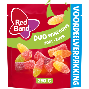Red Band Duo Winegums Zoet Zuur Voordeelverpakking 290 g bij Jumbo Red Band Duo Winegums Zoet Zuur Voordeelverpakking 290 g bij Jumbo