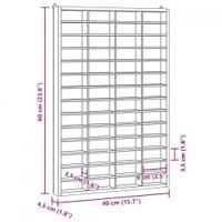 Houten verzamelvitrine met 56 vakken 40x4,5x60 cm - thumbnail