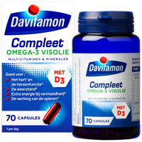 Davitamon Compleet omega 3 vis 70 Capsules - thumbnail