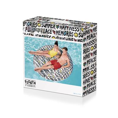 Bestway Rond Luchtbed Zomerteksten - 188 x 188 x 25 cm Bestway Rond Luchtbed Zomerteksten - 188 x 188 x 25 cm