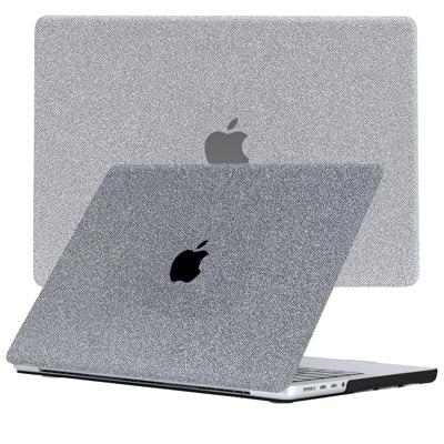 Lunso MacBook Pro 16 inch M1/M2 (2021-2023) cover hoes - case - Glitter Zilver