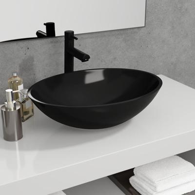 Wasbak 50x37x14 cm glas zwart Wasbak 50x37x14 cm glas zwart