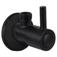 Differnz hoekstopkraan 1/2 x 3/8 mat zwart - thumbnail