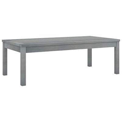 VidaXL Salontafel 100x50x33 cm massief acaciahout grijs VidaXL Salontafel 100x50x33 cm massief acaciahout grijs