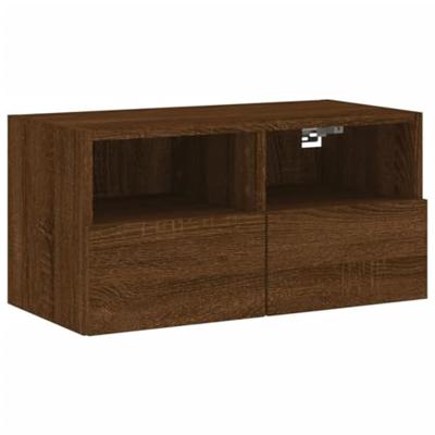 Tv-wandmeubel 60x30x30 cm bewerkt hout bruineikenkleurig Tv-wandmeubel 60x30x30 cm bewerkt hout bruineikenkleurig