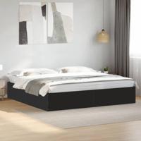 Bedframe massief hout zwart 200x200 cm - thumbnail