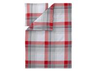 LIVARNO Dekbedovertrek 140 x 200 cm (Rood/grijs geruit) - thumbnail