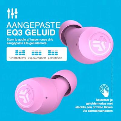 JLab Go Air Pop Hoofdtelefoons True Wireless Stereo (TWS) In-ear Oproepen/muziek Bluetooth Roze