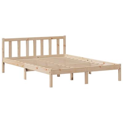 Bed met boekenkast zonder matras massief grenenhout 135x190 cm - thumbnail
